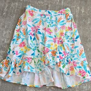 Joe Fresh Colorful Floral High Low Skirt